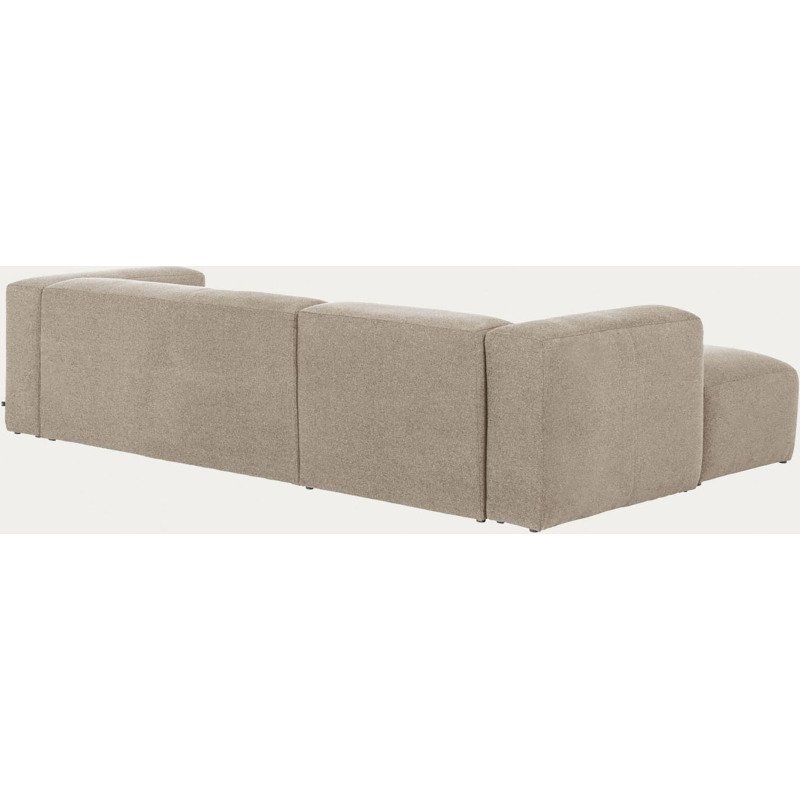 Canapé Blok 3 places beige méridienne à gauche 300 cm
