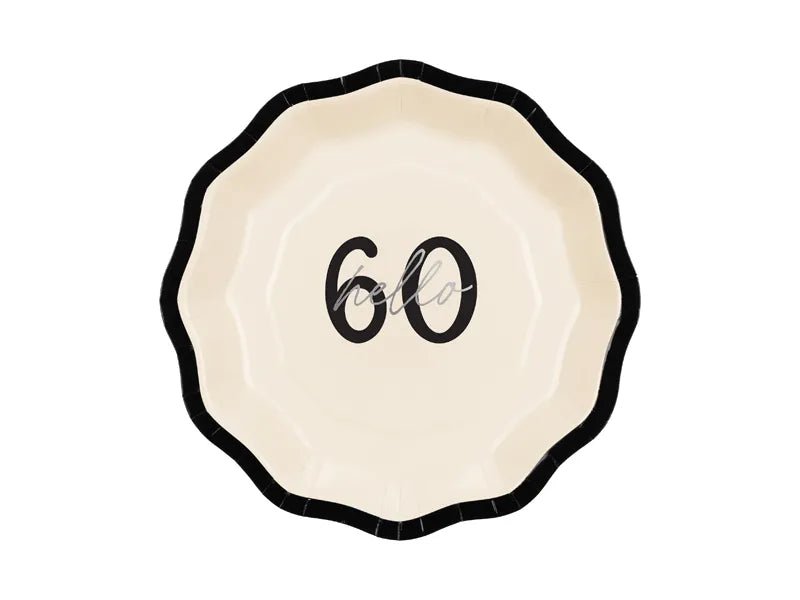 60 Jaar Borden 18cm 6st