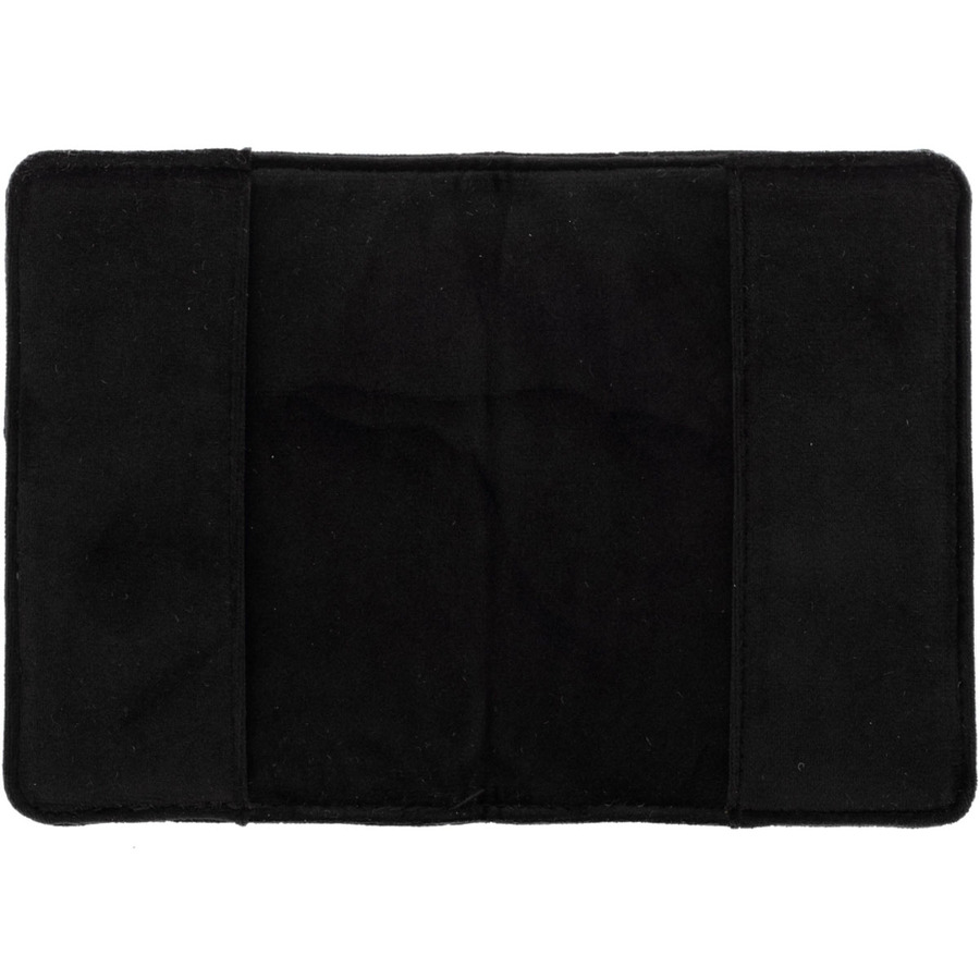 DARK Velvet Quilted Passport Cover Black