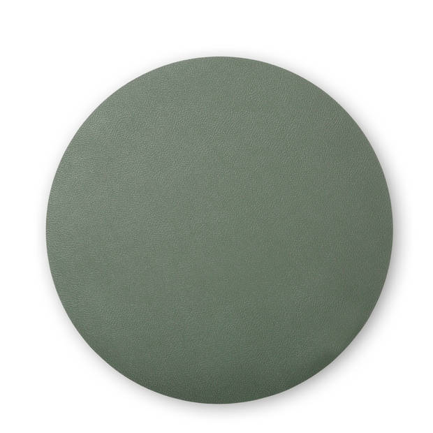 Blokker Placemat Nappa - Ø 38 cm - Oker/Groen