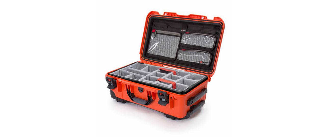 Kunststoffkoffer 935 - TW+DO Orange<br>Leichter, wasserdichter und robuster Hartschalenkoffer mit Trennwand und Deckelorganisator