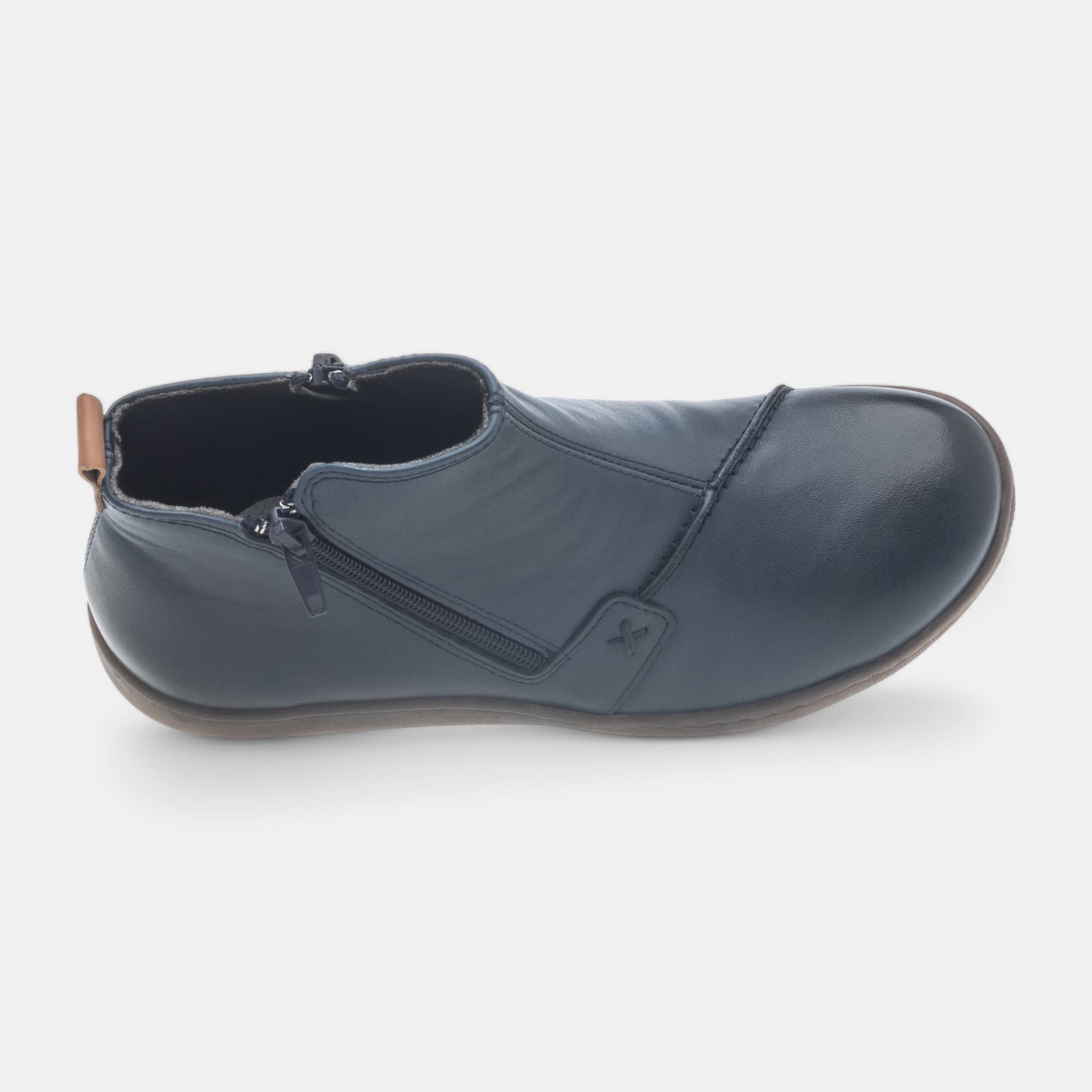 Bottines Femme en cuir bleu