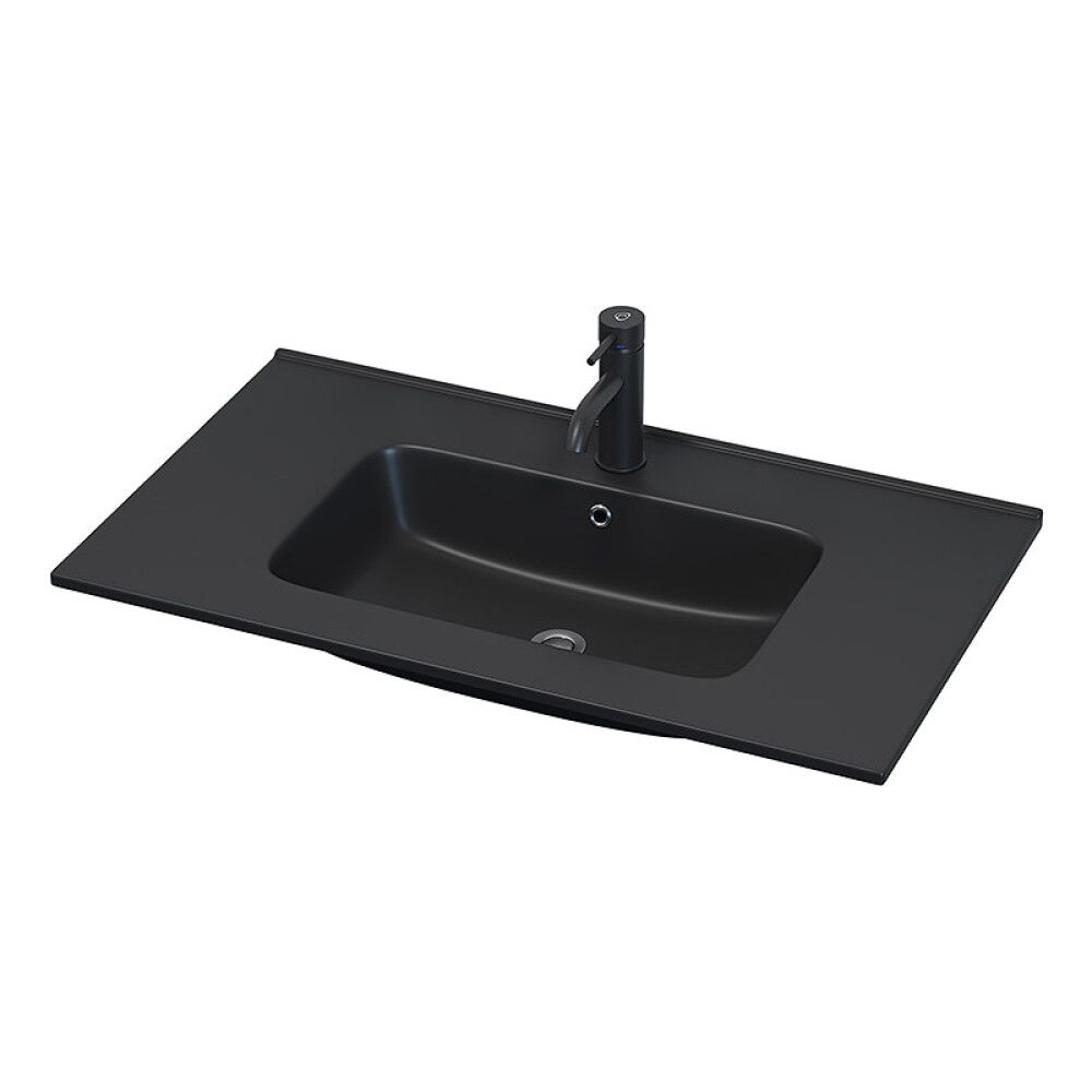 BADEROMSMØBEL CAMARGUE IQ+ FRONT SVART MATT 80CM