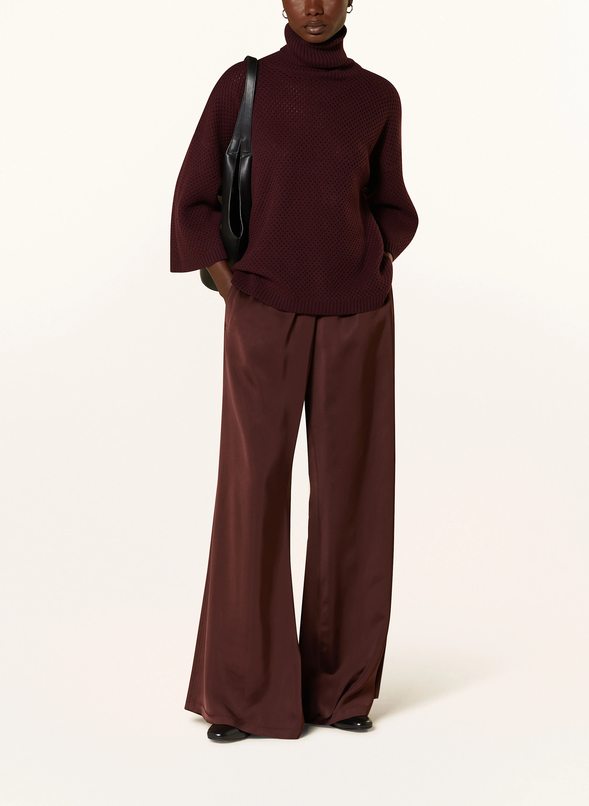 FABIANA FILIPPI Rollkragenpullover mit 3/4-Arm und Schmucksteinen