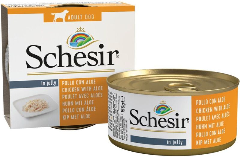 Schesir - Hondenvoer Blik - Jelly - Kip en Aloë - 150 gr