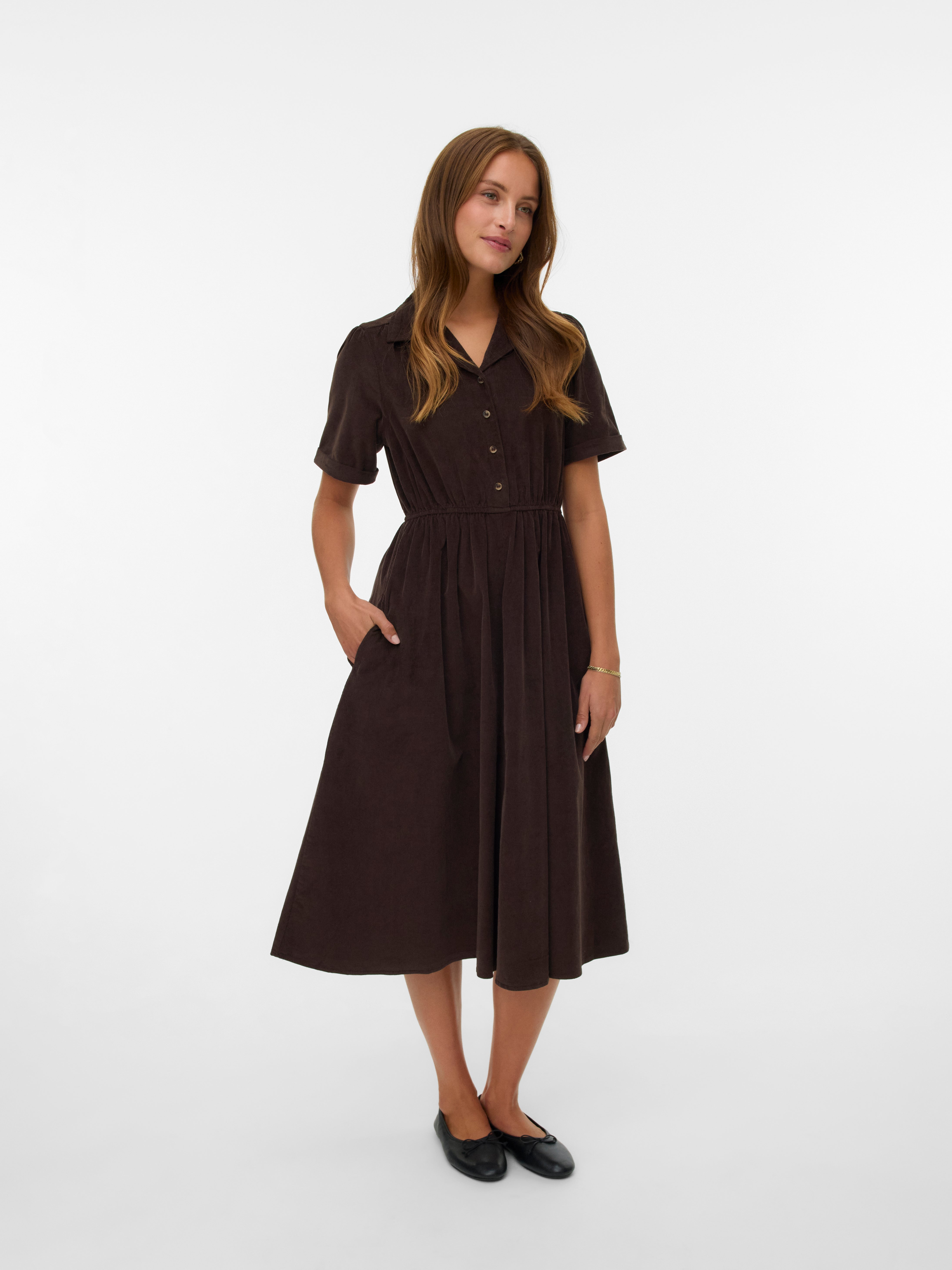 VMRAY Corduroy Midi-jurk