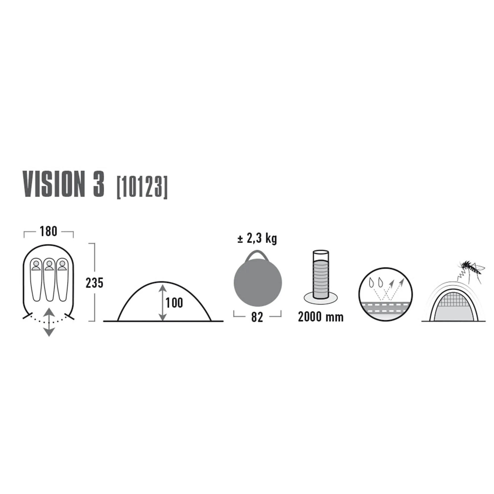 High Peak -  Popup Zelt Vision 3