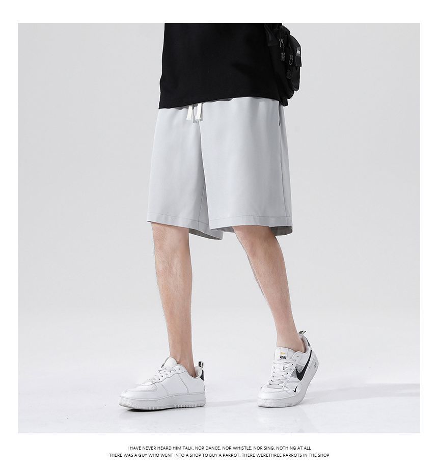 POSI - Effen joggingbroek met trekkoord in de taille
