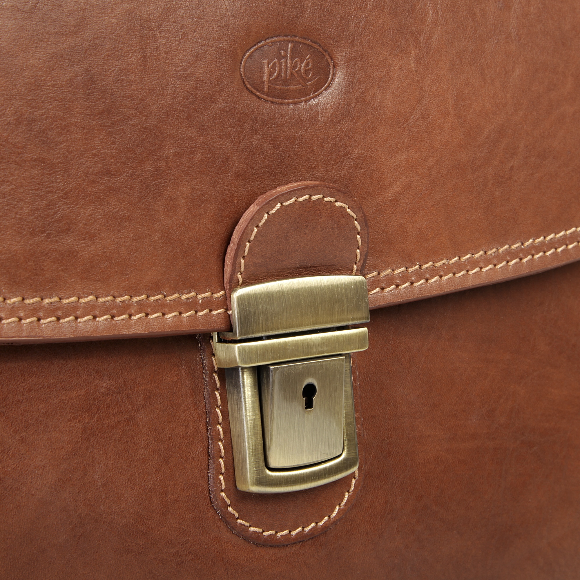 Piké Aktentasche echt Leder, Made in Italy