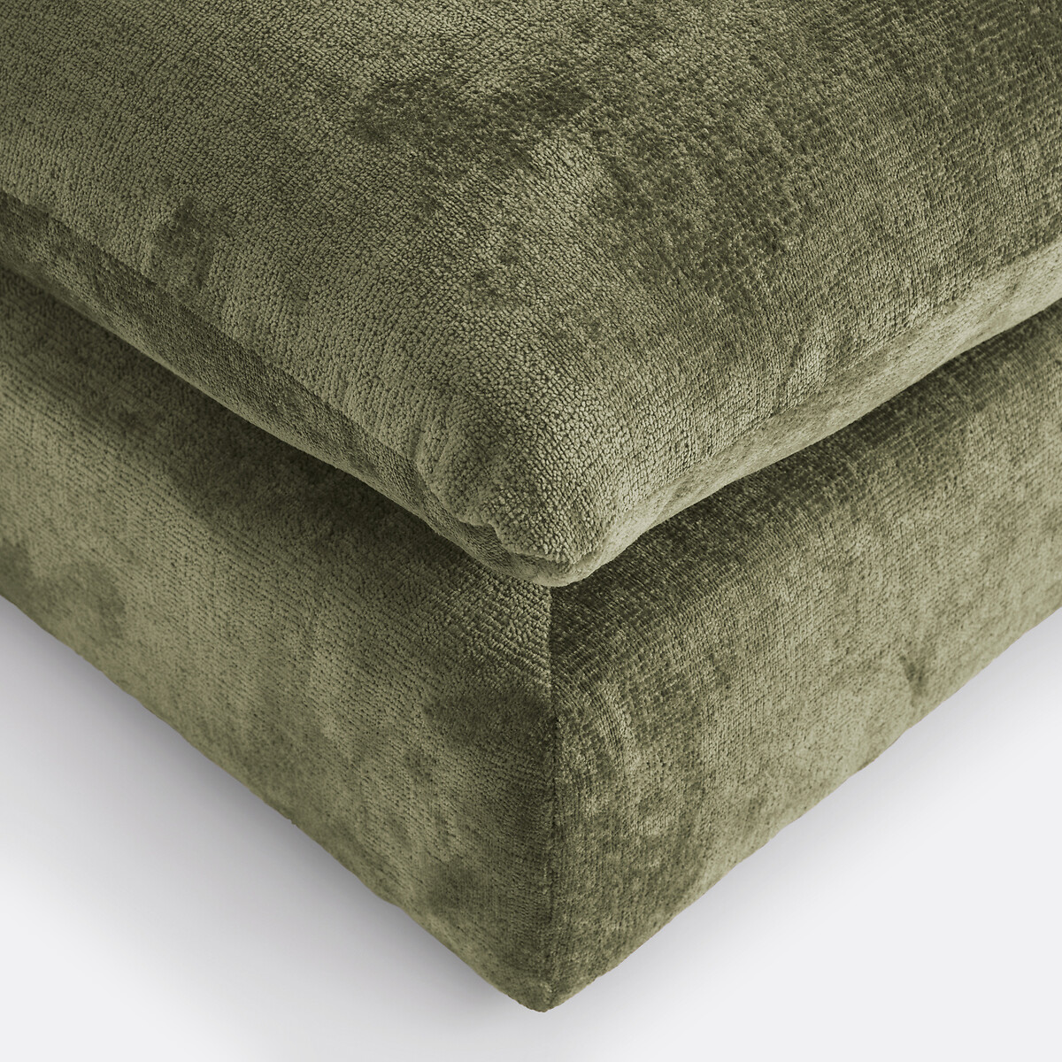 LA REDOUTE INTERIORS<br>Banco modular de getextureerd fluweel, Malo