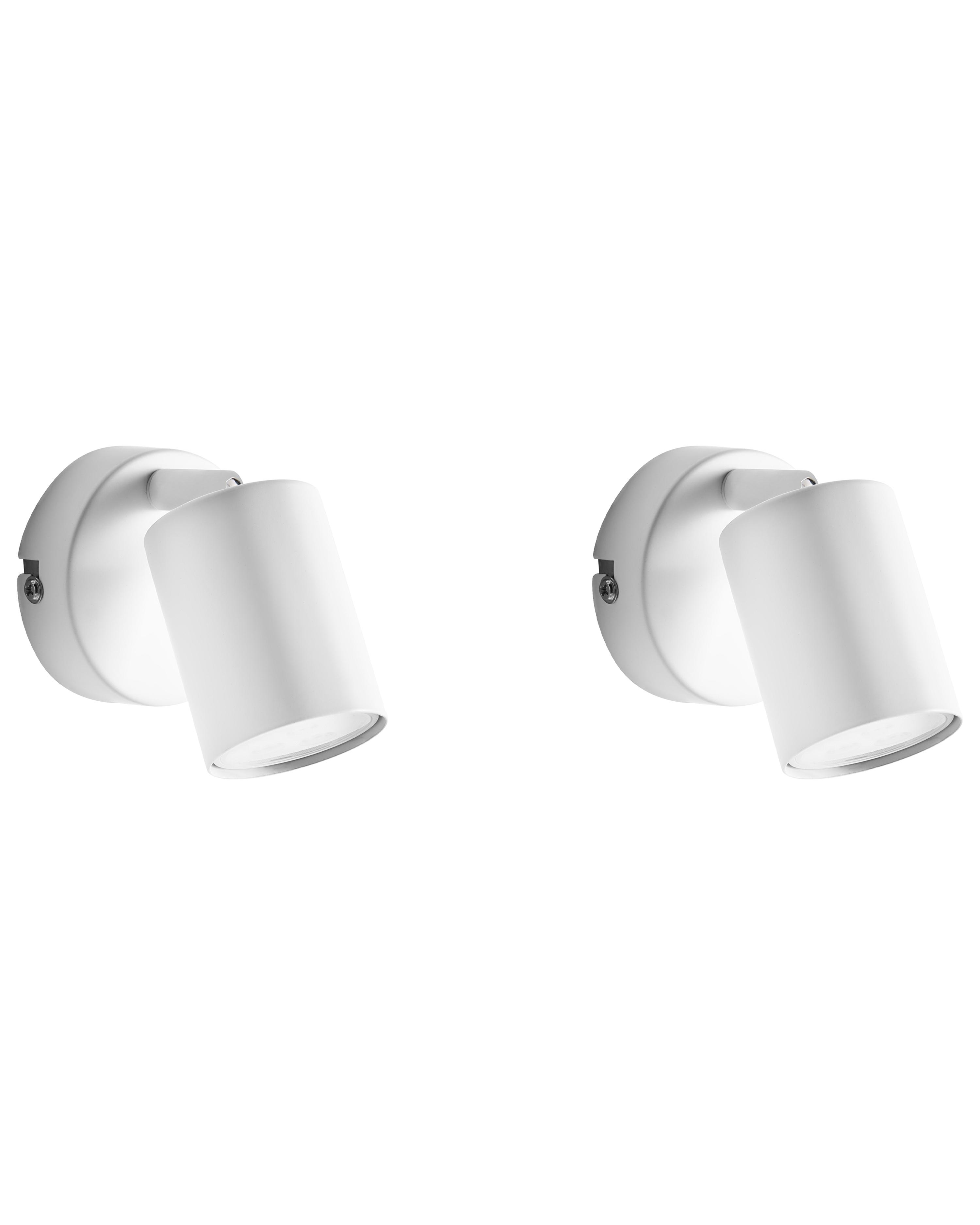 Set van 2 wandlampen NYANDO Metaal Wit