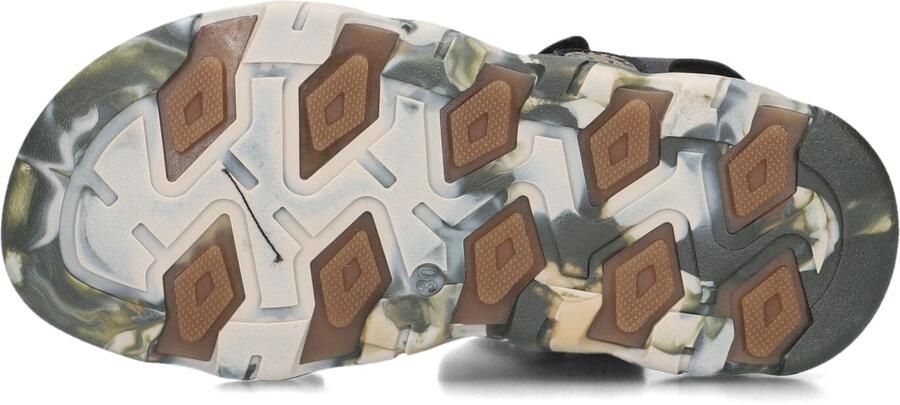 Develab Velcro Sandalen zwart Imitatieleer