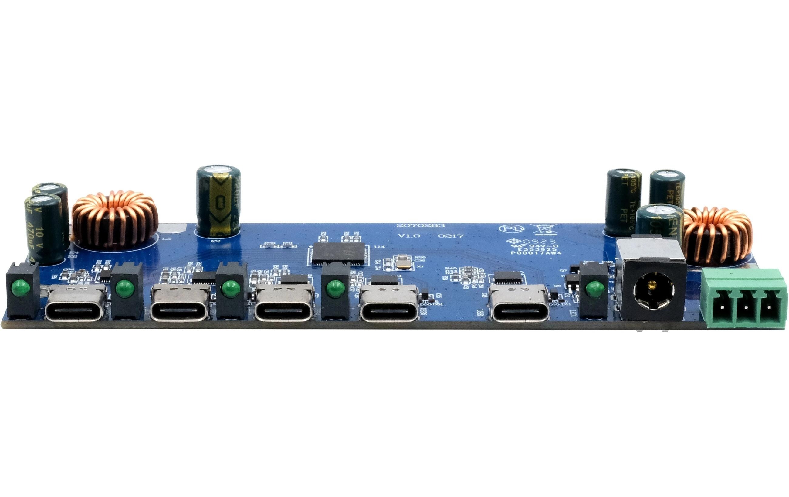 USB-Hub EX-12294HMS-PLIndustrial USB 3.2 Gen 2 x 1 Hub-Platine 4-Port mit 15KV Überspannungsschutz