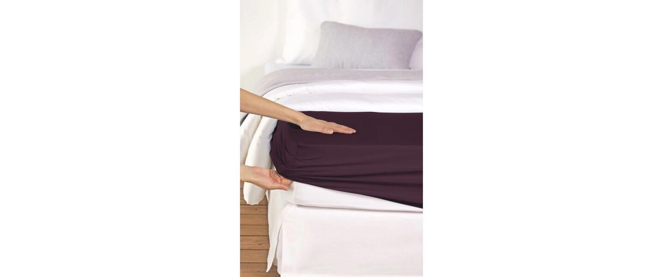 Fixleintuch Boxspring Feinjersey, 140-160 x 200 cm, TerraBettbezug aus Baumwolle und Elasthan
