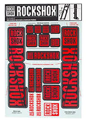 Kit Stickers Rockshox pour Fourche 35 mm Rouge