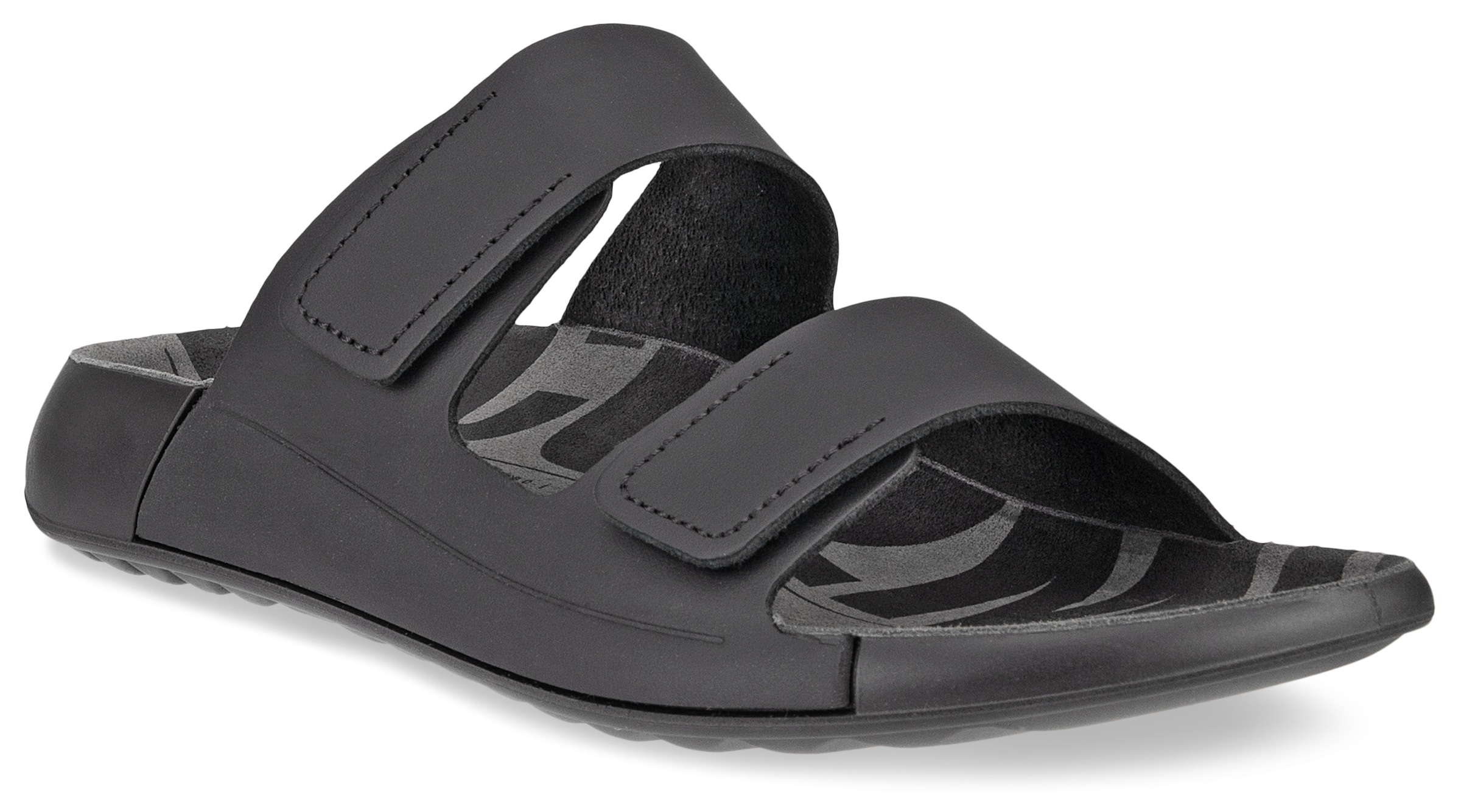 Ecco Pantolette »COZMO W«  , Sommerschuh, Schlappen mit zwei Klettverschlussriemen