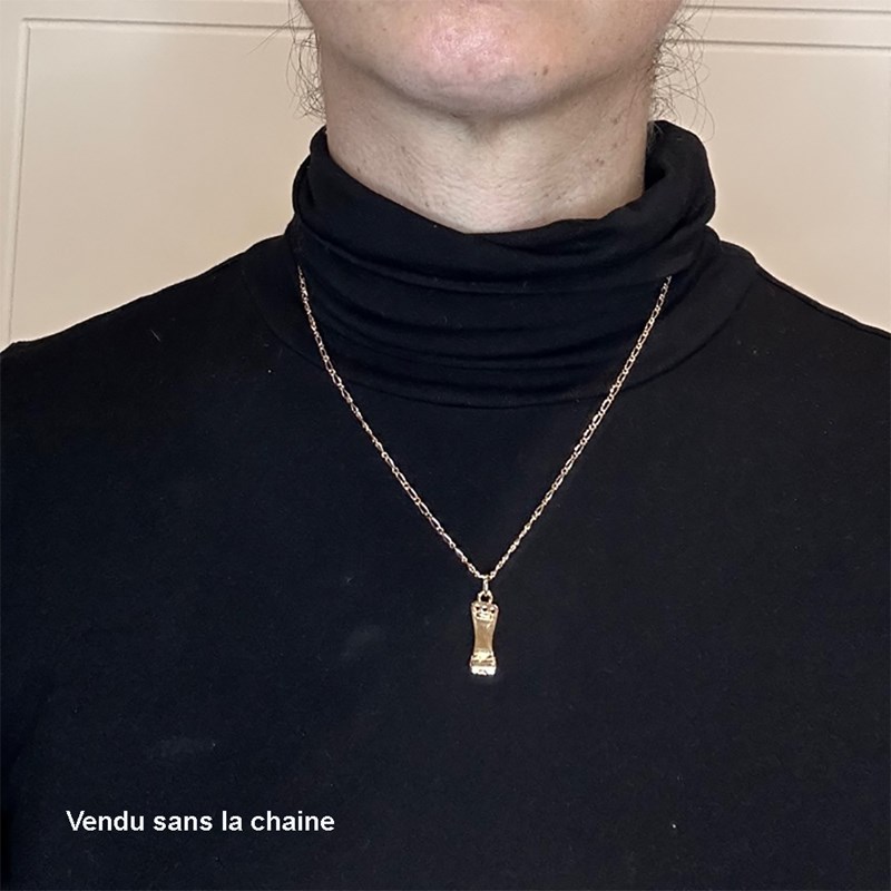 Pendentif manique de gymnastique - Plaqué or