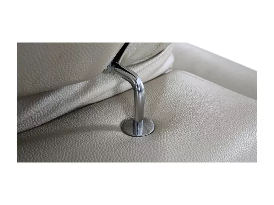 Canapé 3 places Cuir ELLIE Beige - Angle Droit