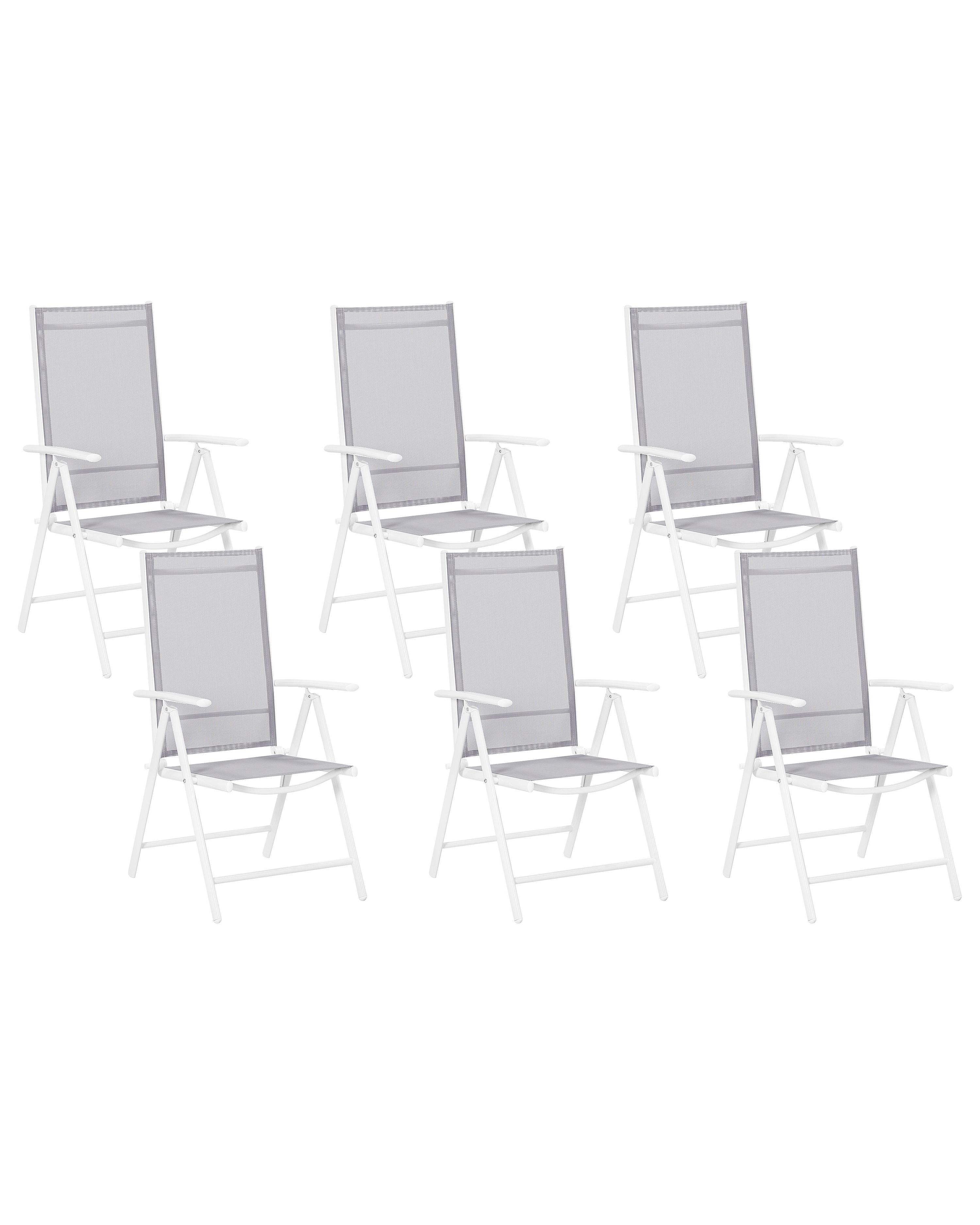 Set van 6 tuinstoelen CATANIA Metaal Grijs