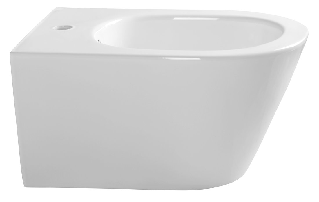 Sapho Avva wandbidet met overloop en kraangat wit
