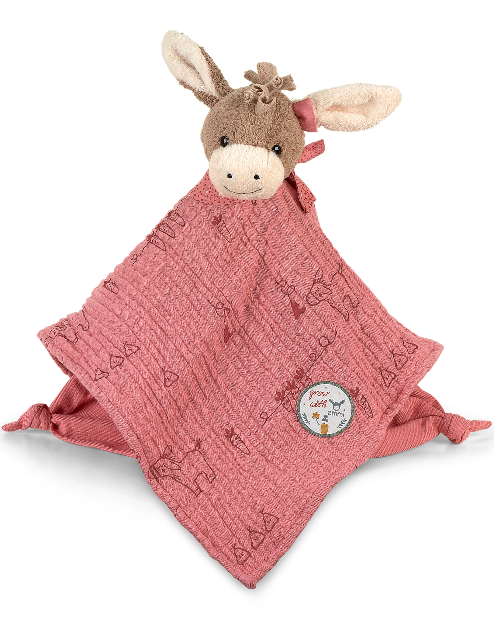Schmusetuch ESEL EMMILY (35 cm) in hellrot