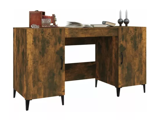 Bureau Chêne fumé 140x50x75 cm Bois d'ingénierie