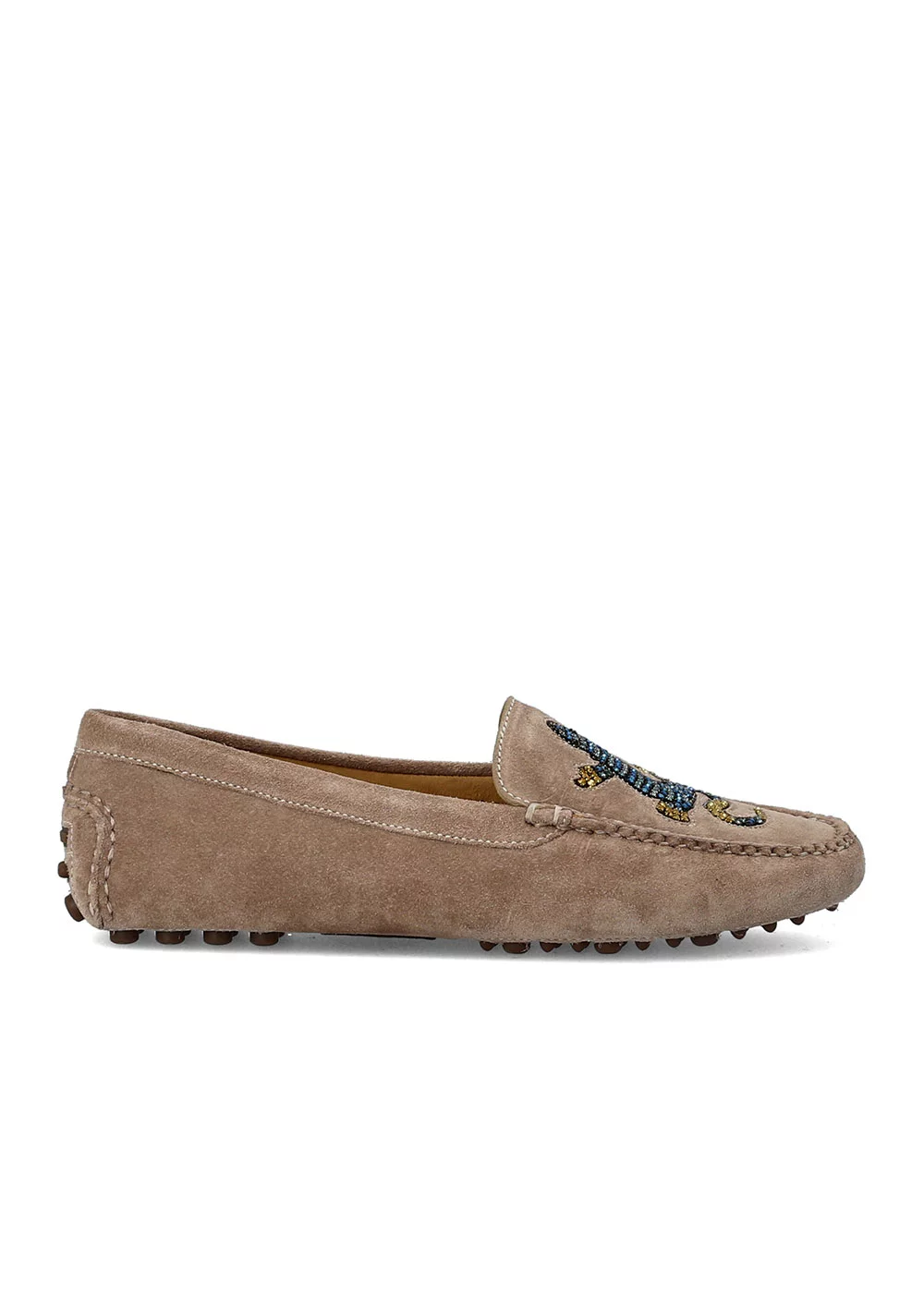 MOCASSIN FANCY DRIVER SALAMANDRE VELOURS BEIGE