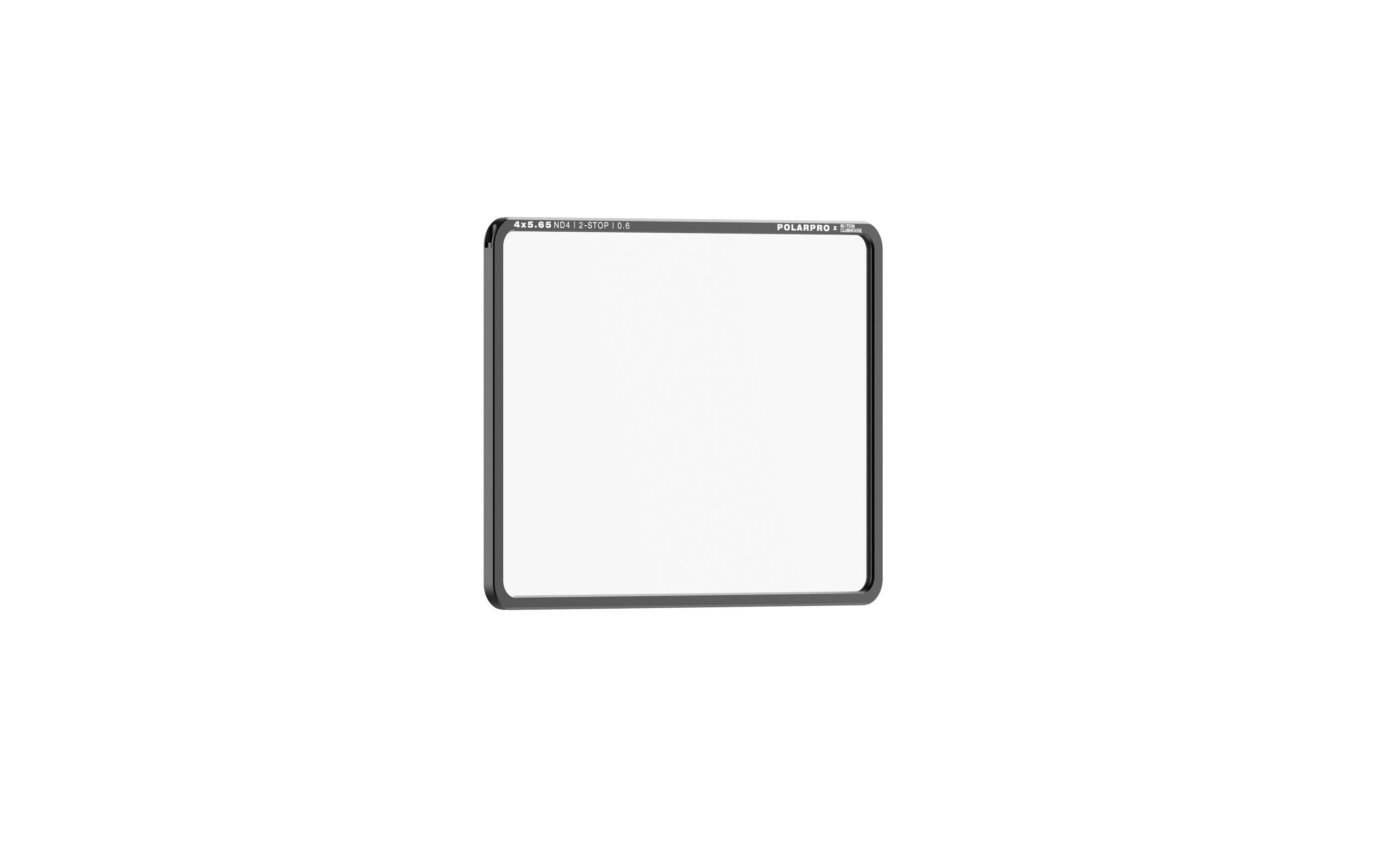 Graufilter ND4 4x5.65 Filter – Motion Clubhouse Edition<br>Vollständig ummantelte Filter mit massgefertigten CNC-Aluminium-Rahmen