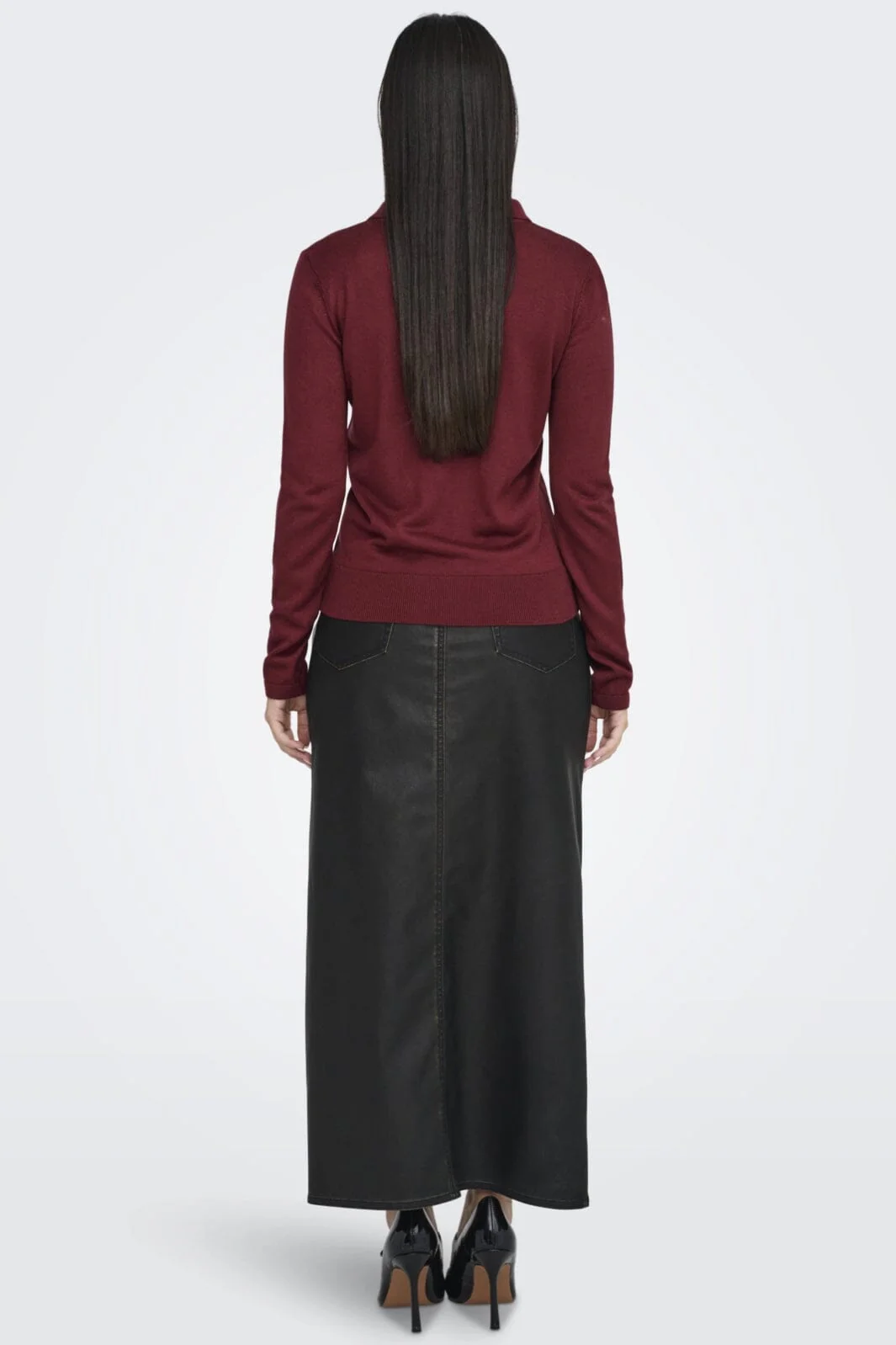 Only Onlcathrine Ls Polo Neck Knt 15347184 4752974 cabernet