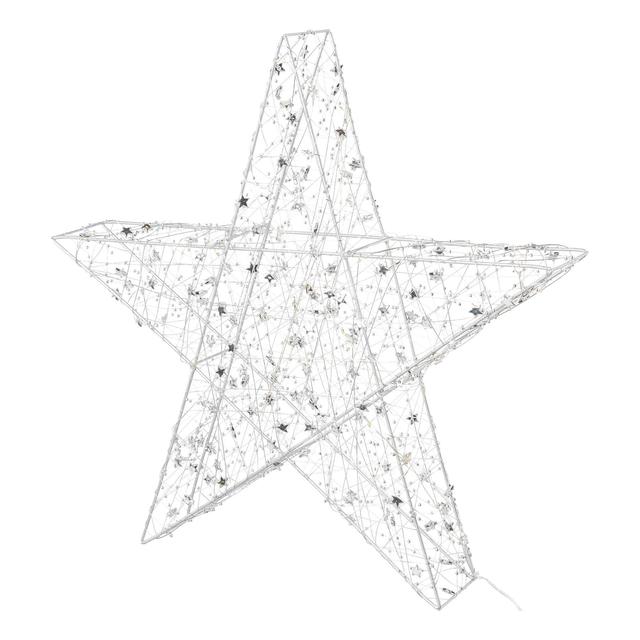 Metalldraht Stern mit 50 LEDs