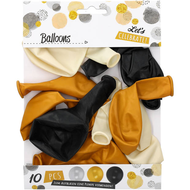 Ballonnen 30cm 10 stuks, 3 kleuren