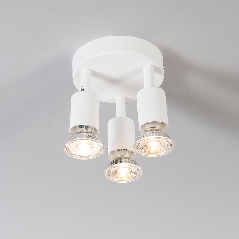 Moderne spot wit kantelbaar rond 3-lichts - Jeany