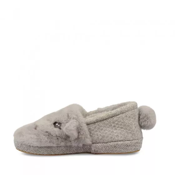 Chaussons lapin GRIS MERRY SCOTT