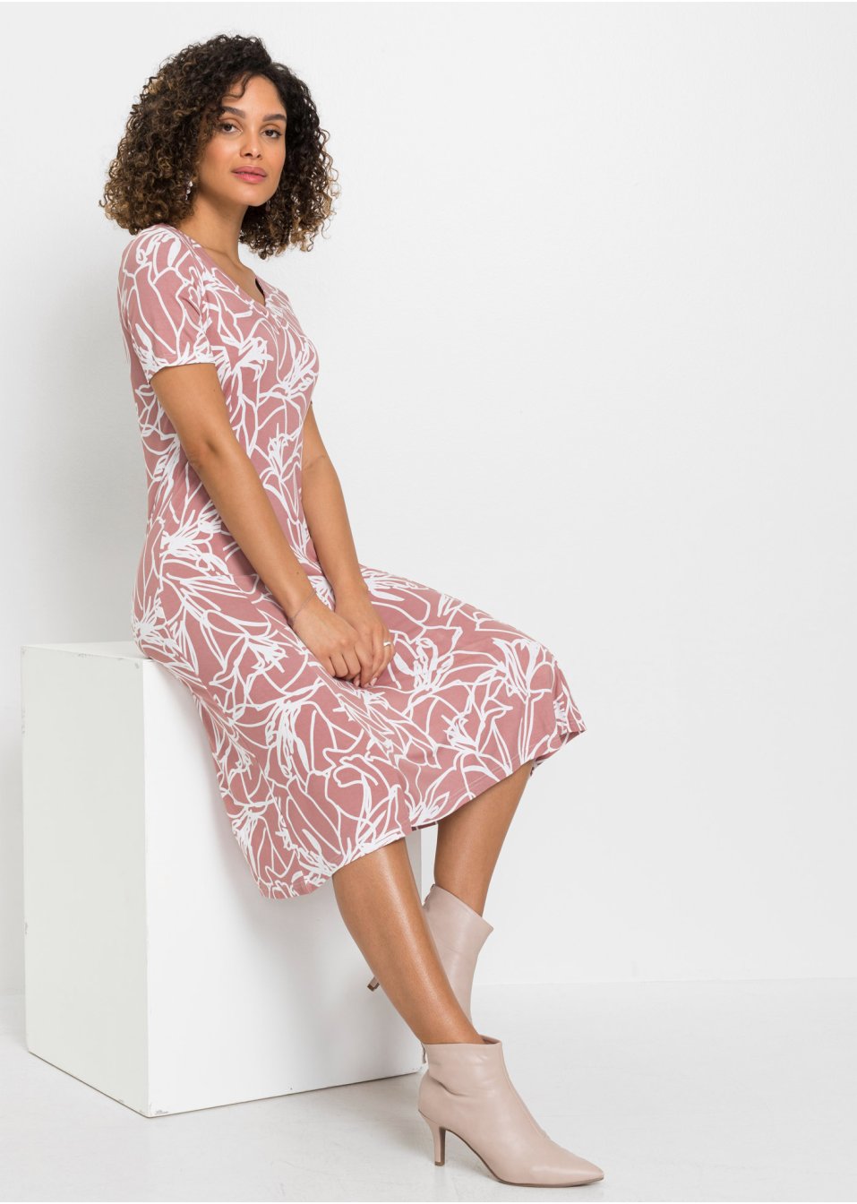 Robe en jersey imprimé