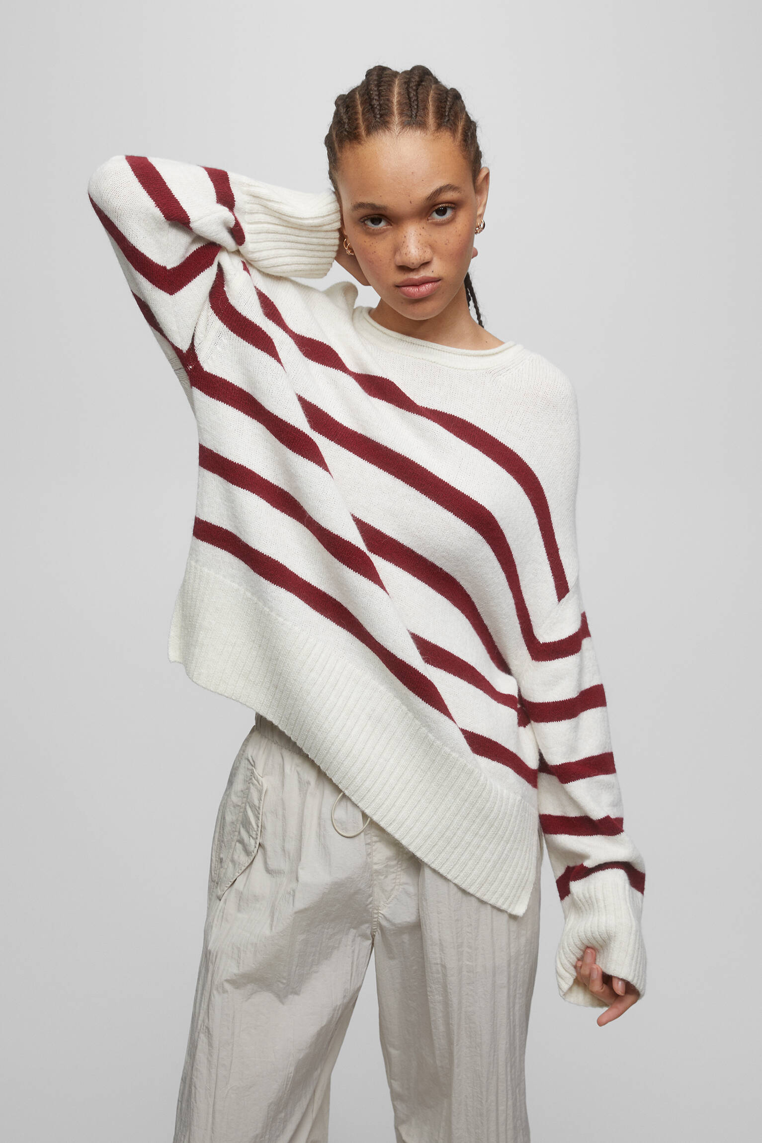 CAMISA LISTRADA OVERSIZE - MARROM