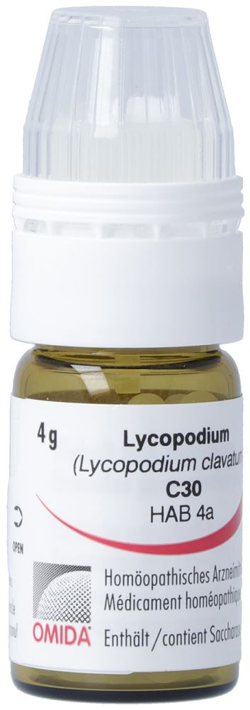 Omida Lycopodium Glob 30 C mit Dosierhilfe 4 g