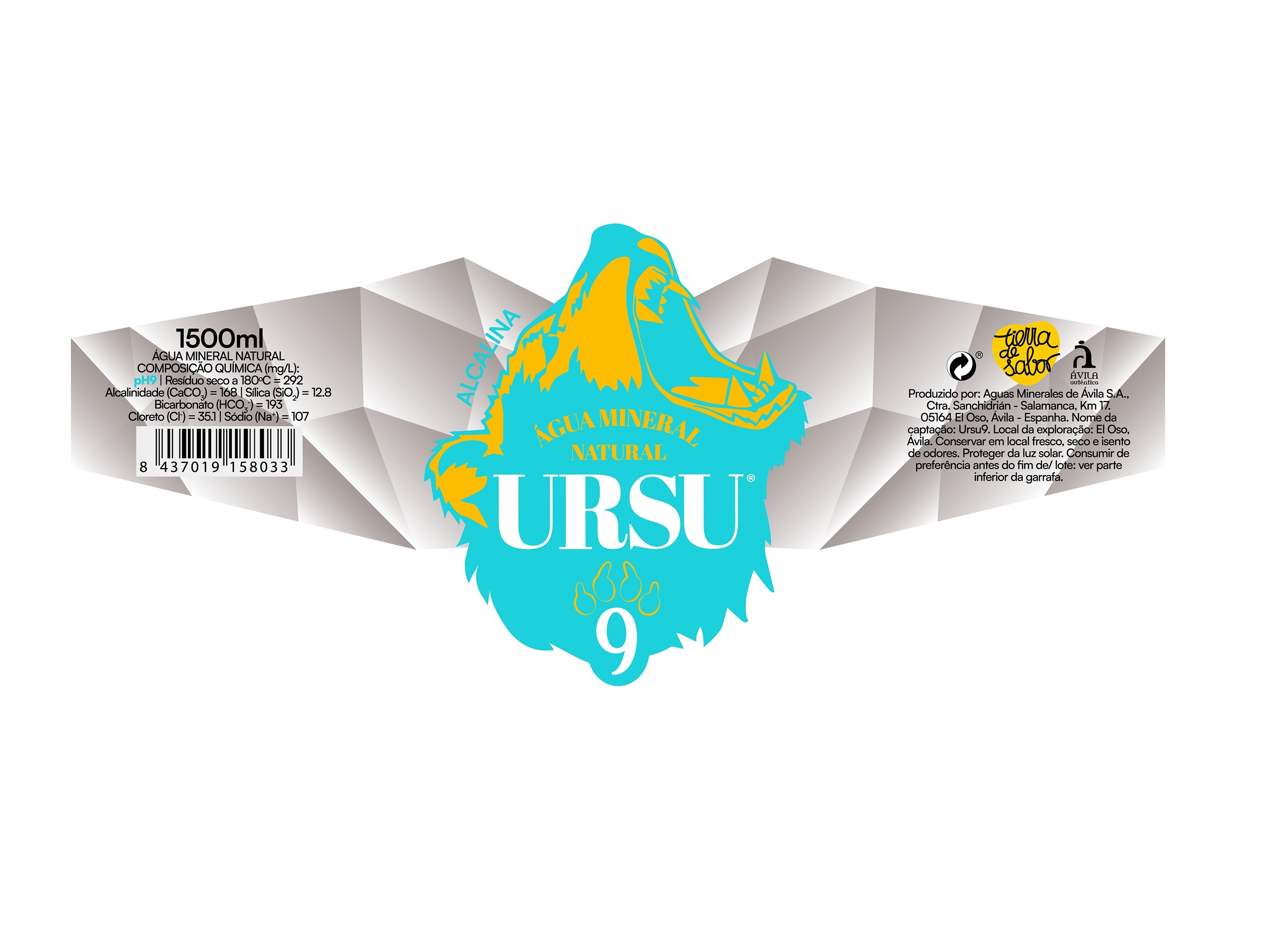 ÁGUA URSU9 MINERAL 1.5L