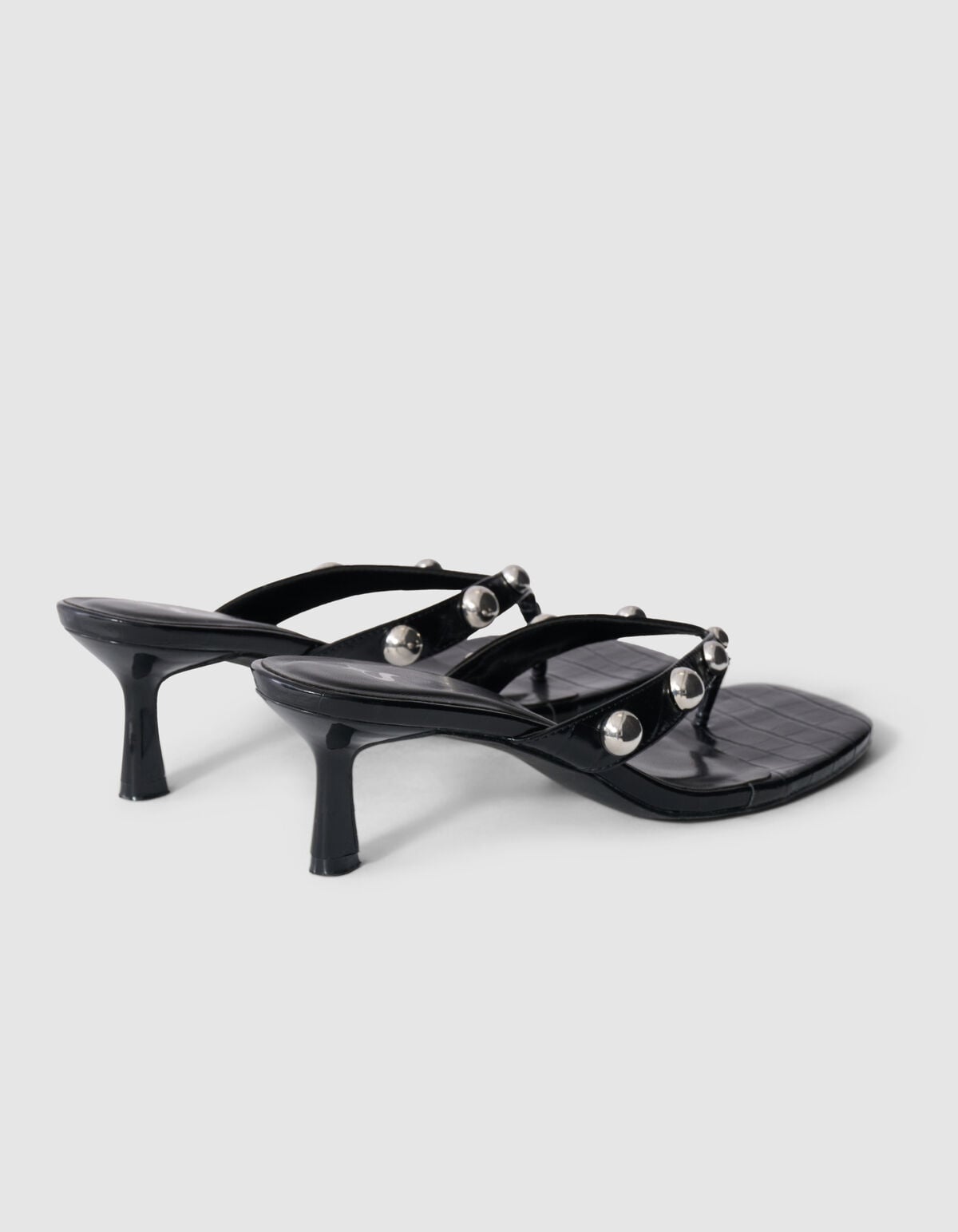 Studs Slipper Hakken Zwart