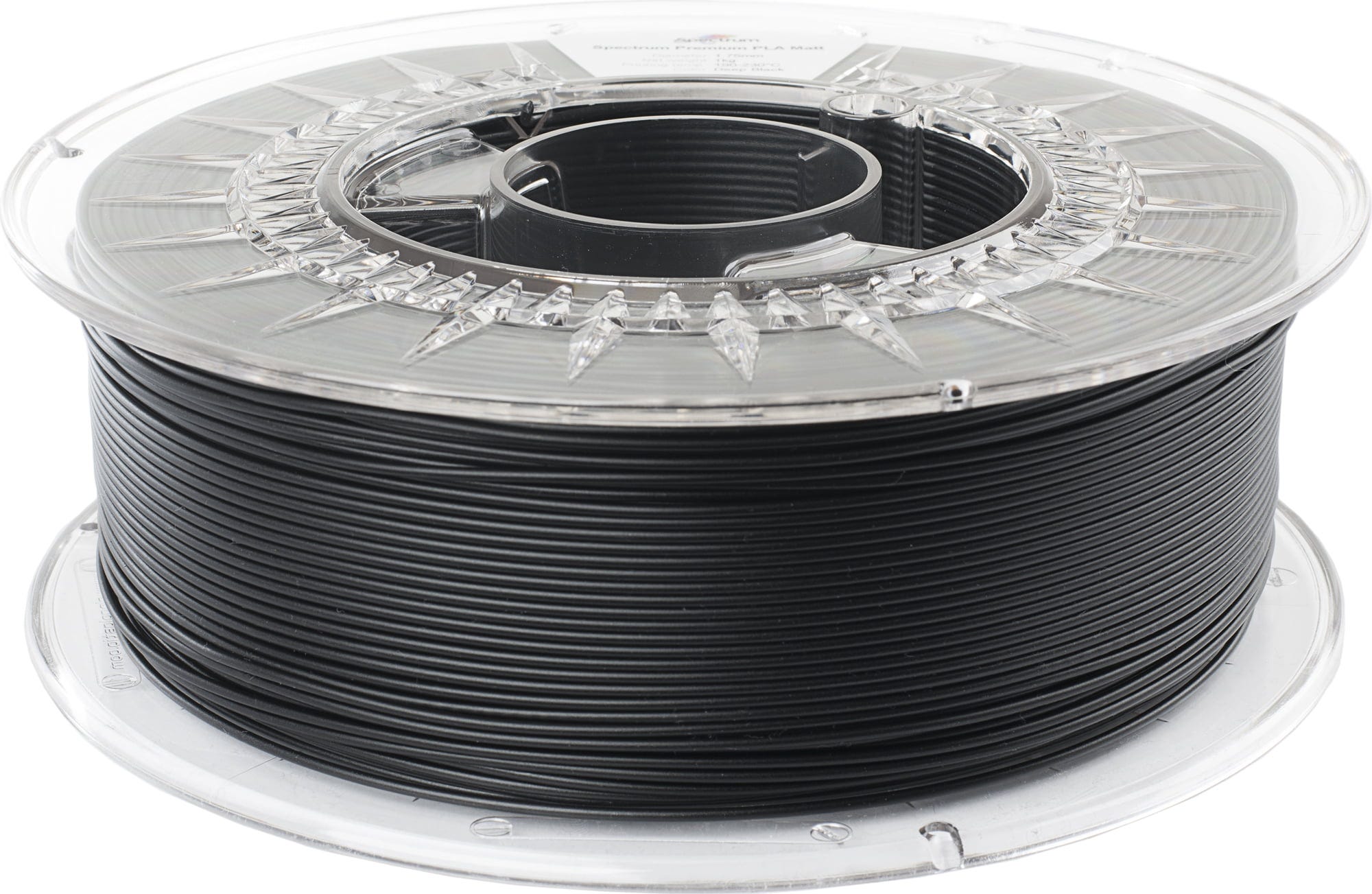 Spectrum  PLA MATT Deep Black, 1,75 mm (1.000 g)    Mattes Filament mit verbesserten Eigenschaften in Schwarz