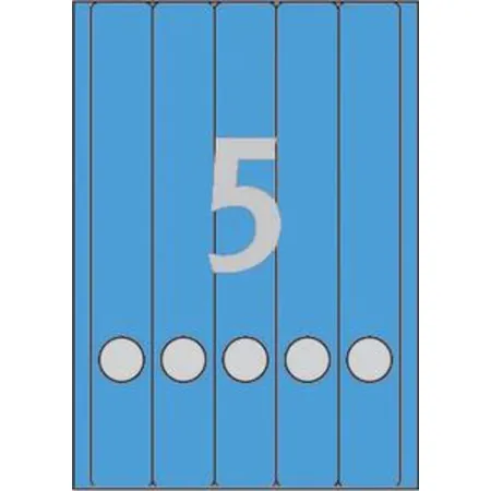 Avery Zweckform L4749-20 Ordnerrücken Etiketten A4, mit ultragrip, 38 x 297 mm, schmal/lang, 20 Bogen/100 Etiketten, blau