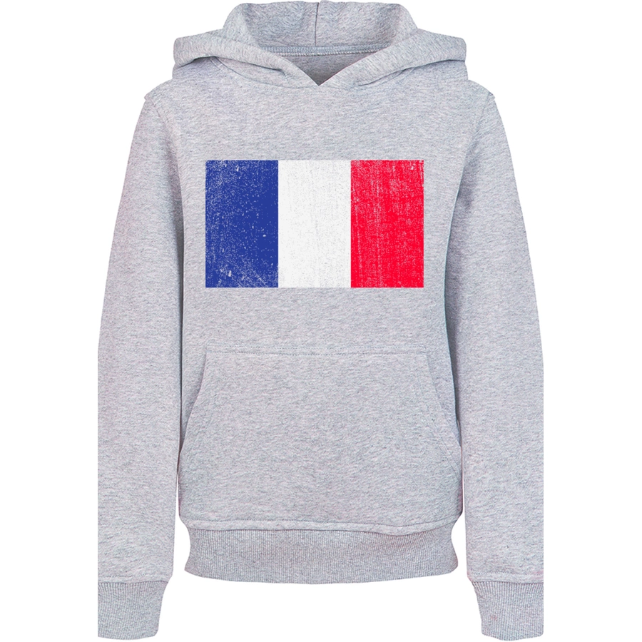 F4NT4STIC Hoodie France Frankreich Flagge distressed heather grey