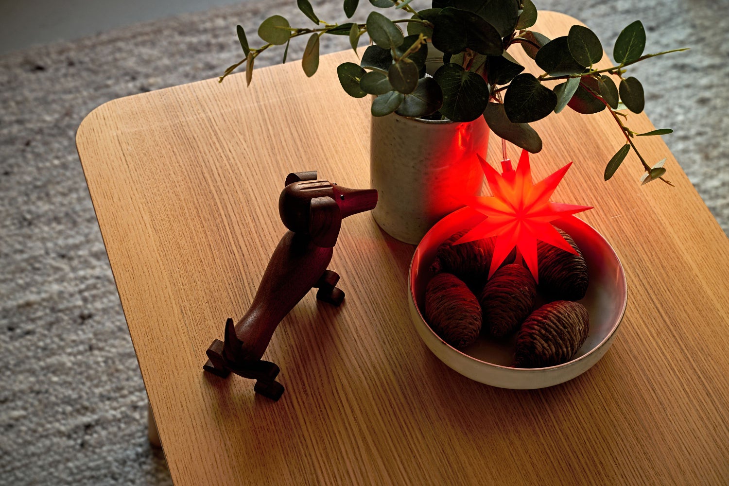 Sterntaler Decoratieve Ster | Kunststof Kerstster | 9-puntige Ster | met Timer | 11,5 cm | Binnen | LED | Werkt op batterijen