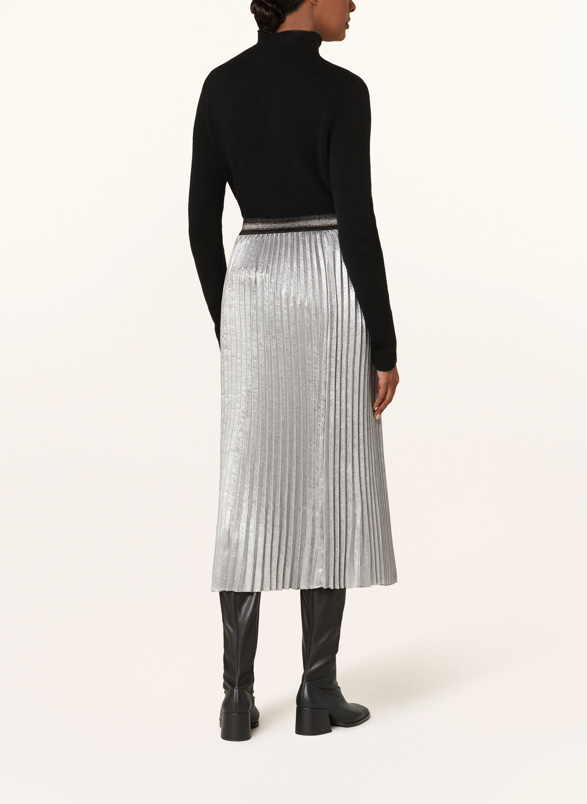 summum woman Plisseerock mit Glitzergarn