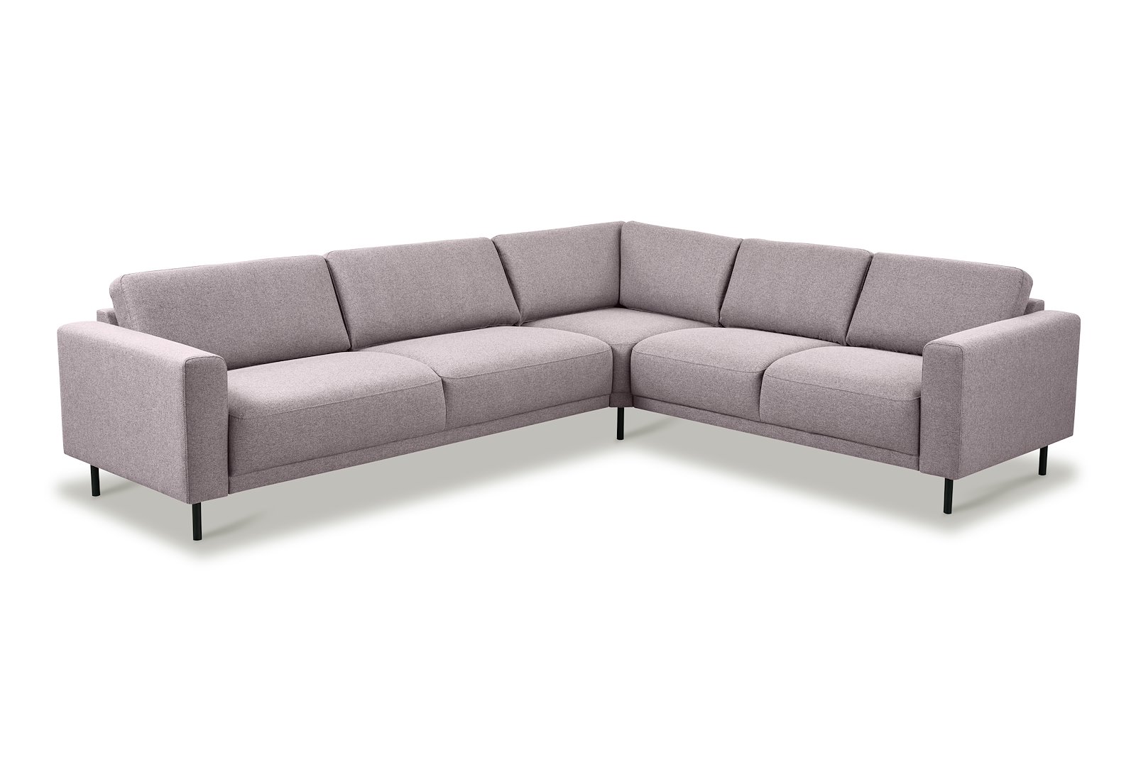 Portland hjørnesofa 32 Tekstil Herby 60 Mole med sorte ben