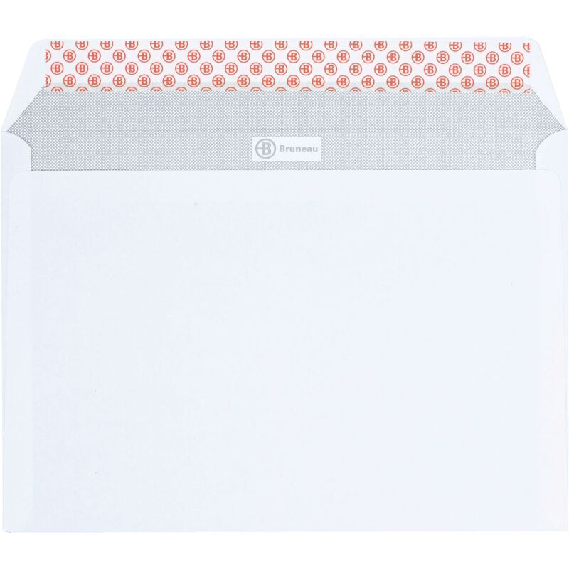 Enveloppe Bruneau 90 g/m² avec bande protectrice blanche - Boîte de 500