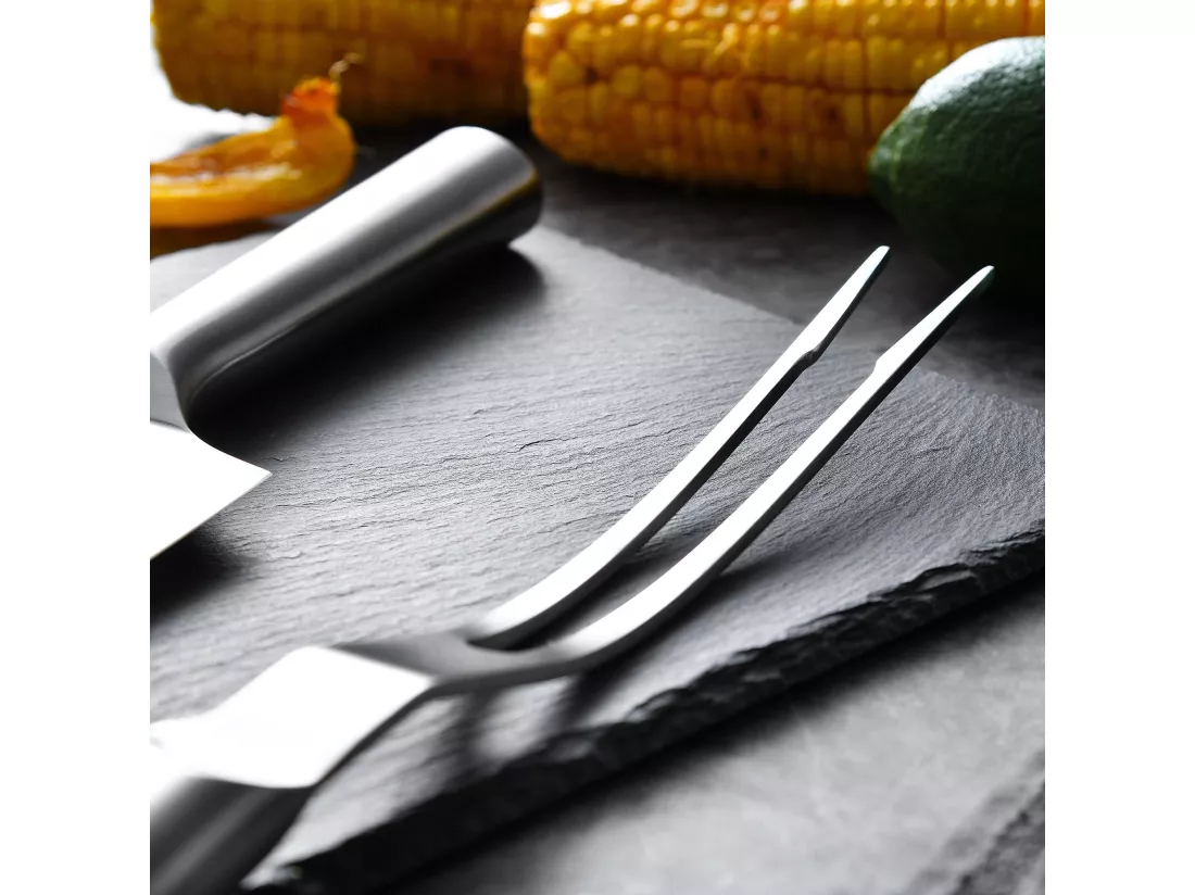 Ensemble couteau de chef en acier inoxydable Bergner + fourchette à viande BBQ