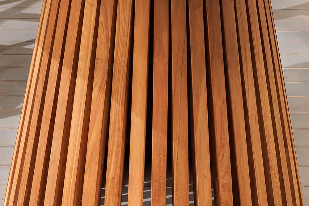 Runder Esstisch EMPIRE TEAK 140cm braun Teakholz Indoor Outdoor wetterfest