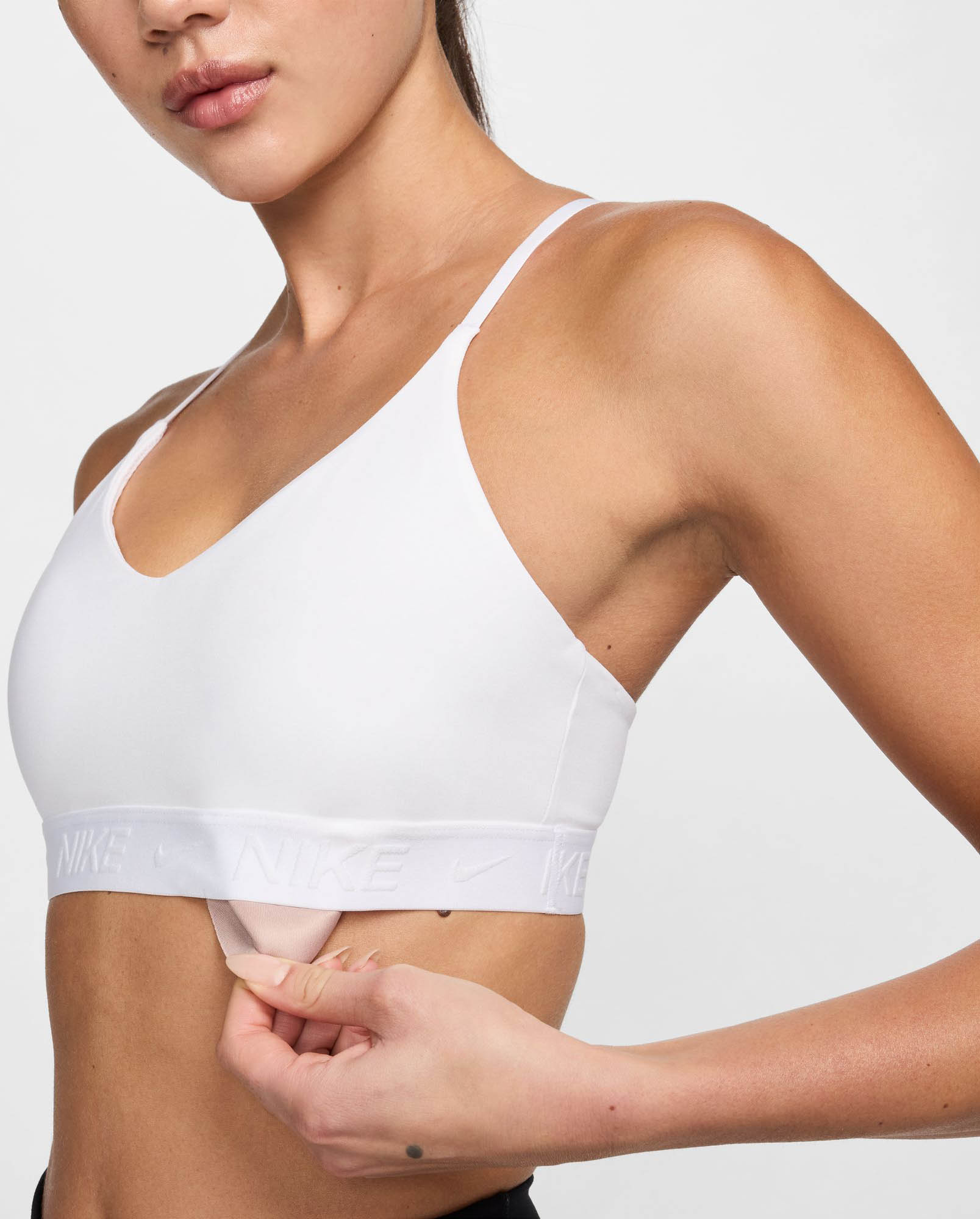Indy Light Support Adjustable Sports Bra Dame 100/White/Stone Mauve
