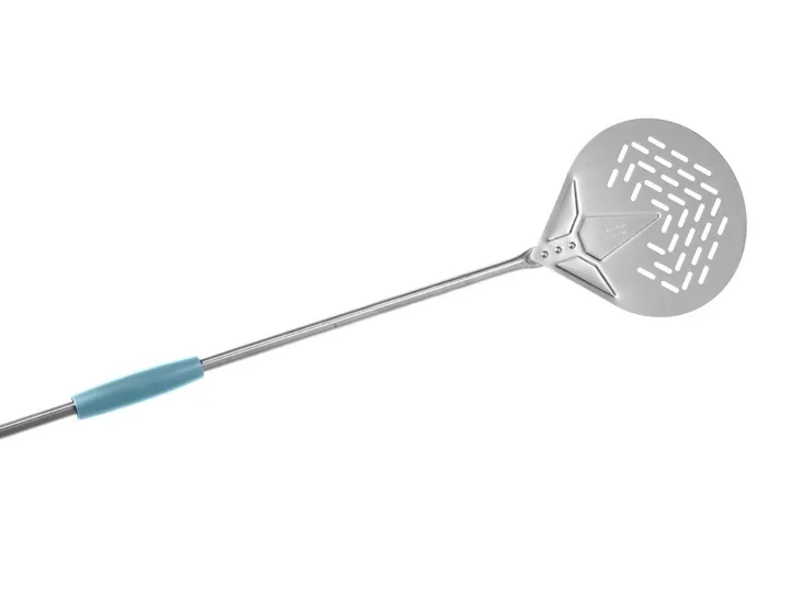 Gi.Metal Evoluzione Round Perforated Turning Peel Ø17 cm Handle 120 cm