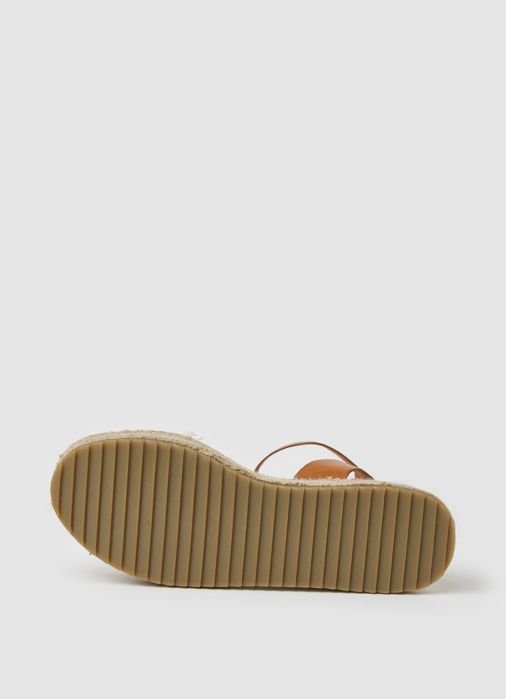 SANDALIAS CUÑA KATE FABRIC - off white